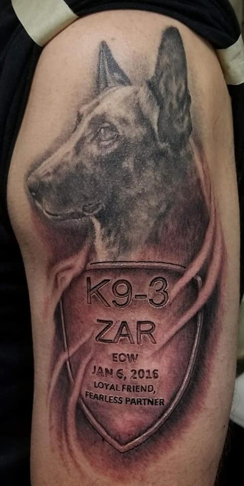 dog tattoo  K9 PRIDE